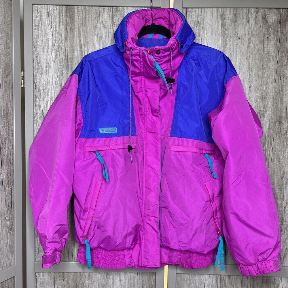 Vintage Columbia Snow Ski Jacket Vamoose Pink and Purple Size M